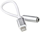 DCU Tecnologic | Adaptador Lightning – Aux/Audio Jack | Conexión para móvil/Tablet/PC | Adaptador Auriculares | Conexión Lightning – Audio/AUX Jack | Blanco