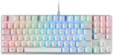 Mars Gaming MKREVOPROWRPT Blanco, Teclado Gaming RGB Mecánico, TKL+ NUM, Switch Rojo, Portugués