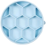 Zceplem Tazón de comida lenta para mascotas, platos de alimentación lenta para perros, cuencos interactivos de panal de abeja, cuenco antideslizante con ventosa inferior, duradero para evitar asfixia