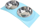Tytlyworth Cuencos para Perros de Acero Inoxidable | Cuencos elevados para Comida y Agua – Juego de Cuencos Dobles para Perros con Cuenco alimentador para Mascotas, Adecuado para Gatos, Cachorros
