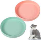 Fanshiontide 2 cuencos para gatos, cuenco de alimentación de silicona de grado alimenticio para gatos y perros, alimentos secos y húmedos para gatos, cuencos para mascotas, gatos, perros, animales