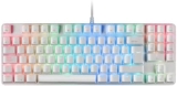 Mars Gaming MKREVOPROWRES Blanco, Teclado Gaming RGB Mecánico, TKL+ NUM, Switch Rojo, Español