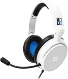 Stealth C6-100 Blanco/Azul Casco Gaming Over Ear para PS4/PS5, Xbox, Nintendo Switch, PC, Micrófono Flexible, Conector de 3.5mm, Cable 1.5m, Ligero, cómodo y Duradero