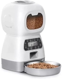 Alimentador automático de mascotas, Alimentador automático de mascotas de 3,5 l, dispensador de alimentos for gatos y perros, temporizador de registro de voz inteligente, recipiente for comer, suminis