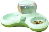 HMLTD Cuencos Dobles para Perros y Gatos | Cuencos para Perros con dispensador Agua automático | Plato alimentación para Mascotas Antideslizante, sin estrés, Cuencos alimentación