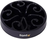 lionto Comedero para Perros Comedero antivoracidad Comedero para Gatos Antideslizante Comedero para Perros antivoracidad, 30×5,5 cm Negro