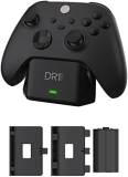 DR1TECH PowerSetX Base De Carga Rápida + Batería para Mando Xbox One X/S, Series X/S 1200 Mah – Accesorios para Xbox (Mando NO Incluido) [Amazon Exclusive]