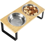 GUUSII HOME Cuenco elevado inclinado para gatos, cuencos de alimentación para gatos, platos para gatos, platos de comida para gatos, juego de 2 platos para mascotas, anti vómitos en interiores con