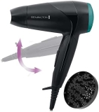 Remington Secador de Pelo Pequeño Compact, Secador de Viaje, Plegable, 2000 W, Concentrado, Difusor Compacto, 3 Temperaturas, 2 Velocidades, Rejilla Trasera Desmontable, Gancho Para Colgar, D1500