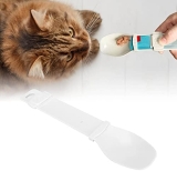 Luqeeg Cuchara Deslizante con Tira para Gatos, Cuchara de Alimentación Multifuncional para Gatos, Cucharas para Mascotas, Comedero para Gatos, Cuchara Dispensadora de Golosinas Húmedas