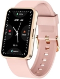 IOWODO R5 Smartwatch,Reloj Inteligente Mujer con Oxímetro(SpO2),1.57” Pantalla con Mensajes Notificación,Pulsómetro,Podómetro,Sueño,Pulsera de Actividad Impermeable IP67 para Andriod e iOS