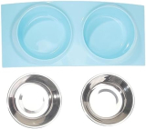 Jacekee Juego de Cuencos de Comida para Perros – Cuencos elevados para Comida y Agua,Juego de Cuencos Dobles para Perros con Cuenco alimentador para Mascotas, Adecuado para Gatos, Cachorros y Gatitos