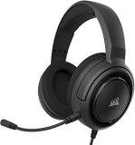 Corsair HS35 – Auriculares Stereo para Juegos (Membrana Neodimio de 50 mm, Micrófono Unidireccional Extraíble, Estructura Ligera, Compatible con PC, Xbox One, PS4, Nintendo Switch y Móviles), Negro