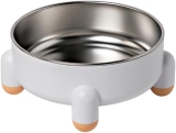 oueyfer Tazón Acero Inoxidable para Gatos Tazón Alimentación para Gatos Tazón para Perros Tazón Alimentación para Mascotas Tazón Antideslizante para Mascotas Tazón Agua para Perros Tazón