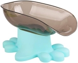 OUYJ Comedero de Alimentos for Perros Comedero Cuenco Plato de Arroz Comida for Gatos Bebedero Antibacteriano (Color : Blue)