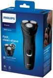 Philips Serie 1000 S1332/41 – Afeitadora Eléctrica Para Hombre Con Cuchillas Powercut, Cortapatillas Desplegable Para Bigote Y Patillas, 45 Min De Afeitado, Con o Sin Cable, Negro