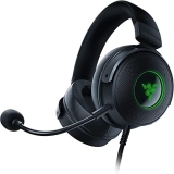 Razer Kraken V3 , Auriculares para juegos con cable USB y Razer Chroma RGB (Diafragmas de Titanio de 50 mm TriForce, THX Spatial Audio, Micrófono Retráctil Cardioide HyperClear, Chroma RGB) Negro
