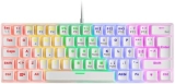 Mars Gaming MK60 Blanco, Teclado Gaming Mecánico FRGB, Antighosting, Switch Mecánico Marrón, Idioma Portugués