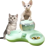 Eolaks Cuencos para Gatos – Cuencos para Perros con dispensador Agua automático – Plato alimentación para Mascotas Antideslizante, sin estrés, Cuencos alimentación Dobles