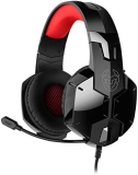 KROM Auricular Gaming KYN -NXKROMKYN- Sonido Stereo, Altavoces 50mm, Diadema Ajustable, Micro Flexible, Jack 3.5 mm, Compatible Nintendo Switch, PS4,PS5, PC, Color Negro, Rojo
