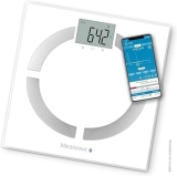 Medisana BS 444 Connect Báscula Analítica Digital de 180 kg, para Medir la Grasa Corporal, el Agua Corporal, la Masa Muscular, el Peso de los Huesos, con App
