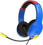 PDP Gaming AIRLITE Stereo auricular with Mic for Nintendo Switch – PC, iPad, Mac, Laptop Compatible – Noise Cancelling Microphone, Lightweight, Soft Comfort On Ear Headphones – MARIO