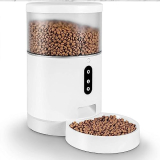 Comedero Automático para Gatos de 4 litros, Dispensador Inteligente de Alimentos Secos para Mascotas, Alimentador con Temporizador, Llamada de Comida con Grabación de Voz de 5 S