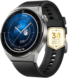 HUAWEI Watch GT 3 Pro 46mm Smartwatch, Cuerpo de Titanio, Esfera de Zafiro, monitorización de saturación de oxígeno y frecuencia cardíaca,Larga duración de la batería, Correa de fluoroelastómero Negro