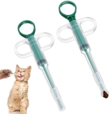 CHUNZHILAI 2 píldoras para gatos y mascotas, émbolo para mascotas para gatos pequeños, alimentador de medicamentos para alimentar a perros pequeños, gatos y animales (con 2 puntas de silicona suave)
