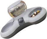 Gomice Cuencos Agua y Comida para Mascotas,Plato alimentación para Mascotas sin estrés | Cuencos Dobles para Perros con diseño dispensador Agua 1,4 L, Desmontables