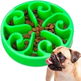 Edipets, Comedero Perro Antivoracidad, Gato Alimentación Lenta, para Mascotas Medianas y Grandes, Plato Interactivo, Evita la Ansiedad (Verde)