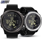 LOKMAT Smart Watch Sport Pedometer Waterproof IP6 8 Bluetooth Hombres Reloj Digital Recordatorio de llamada SmartWatch para iOS Android Teléfono (negro)