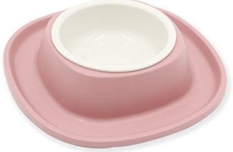 Aimé Comedero para Perros pequeños y Gatos con Cuenco Extraíble y Base Antideslizante y Antiderrames 230 ml, S