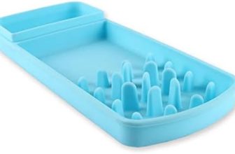 Chen0-super Cuenco de alimentación lenta para perros, alimentador de alimentación lenta para ralentizar la alimentación, cuenco de agua de silicona para perros, suministros para mascotas para perros