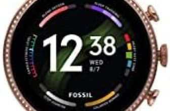 Fossil Connected Smartwatch Gen 6 para mujer con tecnología Wear OS de Google, frecuencia cardíaca, NFC y notificaciones smartwatch FTW6077