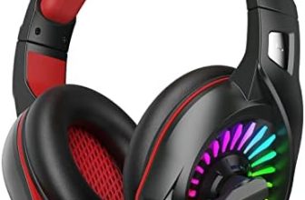 Auriculares Gaming Profesional Micrófono Incorporado Cascos Gaming Estéreo LED RGB para PC, PS4, Switch, Xbox, Smartphone