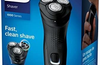 Philips Serie 1000 S1332/41 – Afeitadora Eléctrica Para Hombre Con Cuchillas Powercut, Cortapatillas Desplegable Para Bigote Y Patillas, 45 Min De Afeitado, Con o Sin Cable, Negro