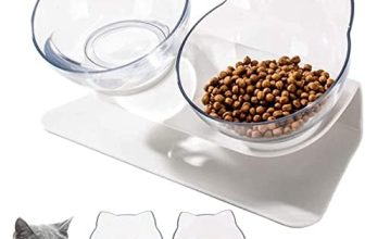 NC Ciotole Cibo per Gatti, Ciotole per Gatti inclinabili di 15 ° Ciotole Doppie per Alimenti Cibo per Gatti Ciotola Trasparente per Alimenti per Gatti Ciotola per Gatti Ciotole per Gatti