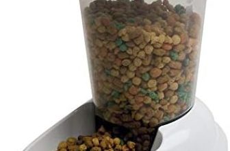 Ferplast Dispensador de comida seca o croquetas para perros y gatos 3 litros ZENITH, Depósito transparente con tapa, Base antideslizante, 20,2 x 29,2 x h 28,8 cm Blanco