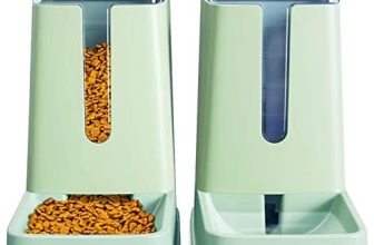 Alimentador automático para perros y dispensador de agua (verde)