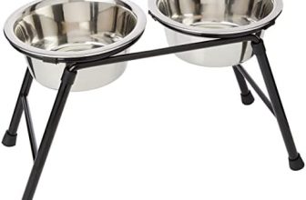 Classic Caldex Classic Pet Products Double Feeder High Stand with Stainless Steel Dishes Comedero Doble Metálico con Base Elevada, Metal, 3 Unidad (Paquete de 1)