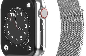 Swissten – Correa de malla milanesa, compatible con Apple Watch de 38 y 40 mm – plata, 46000202