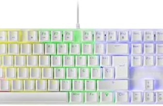 Mars Gaming MK422 Blanco, Teclado Mecánico Gaming RGB, Antighosting, Switch Mecánico Azul, Idioma Español