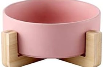 CWYSJ Cuenco de cerámica para alimentación de perros, alimentador de mascotas, artículos para gatos, comida para cachorros, contenedor de agua, bebedero de almacenamiento, suministros para animales di