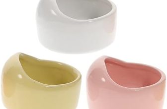 Balacoo 3 cuencos de cerámica para alimentación de hámster, para animales y alimentos, agua y ratón, color al azar