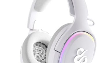 Newskill Aton Auriculares Gaming Inalámbricos, Micrófono Integrado, Batería de 18h, RGB Configurable, Bluetooth 5.0, Cascos de Ordenador Ergonómicos, Compatible PC/PS4/PS5/Mac/XBOX/Android, Negro