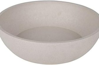 District 70 – 5353 – Comedero para Perros Bamboo – Merengue – Grande: 21 x 21 x 6,3 cm (1600 ml).