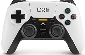 DR1TECH ShockPad II Mando Para PS4 / PS3 Inalambrico – Gaming Controller DESIGN NEXT-GEN Compatible con PC y IOS – Touch Pad Capacitivo y Doble Vibración (Blanco)