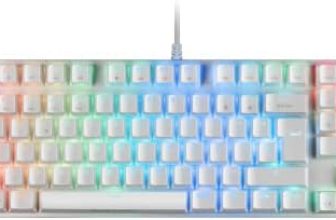 Mars Gaming MKREVOPROWRES Blanco, Teclado Gaming RGB Mecánico, TKL+ NUM, Switch Rojo, Español