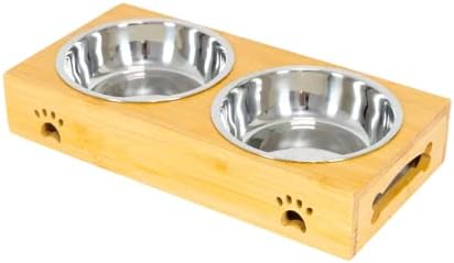 lionto Comedero para Perros Comedero antivoracidad Comedero para Gatos Antideslizante Comedero para Perros antivoracidad, 30×5,5 cm Negro